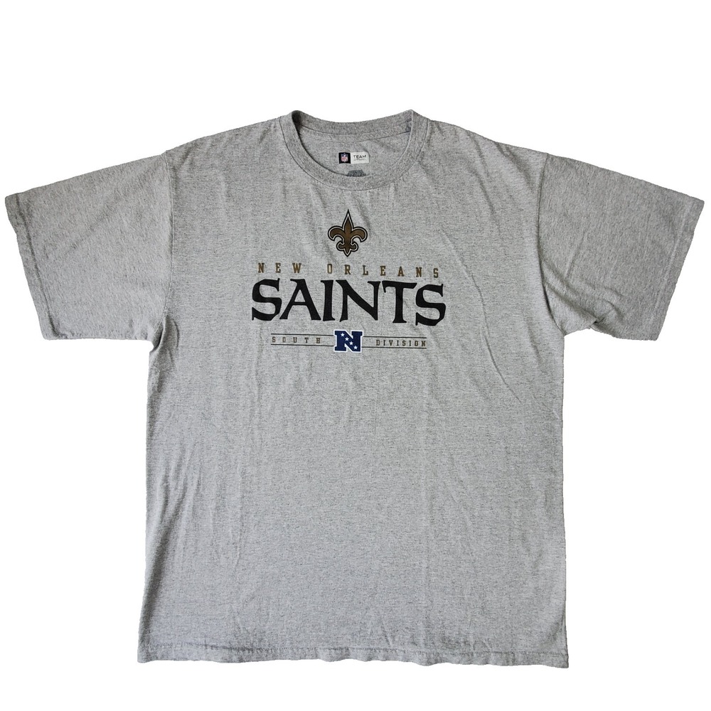 New‎ Orleans Saints NFL Team Apparel T Shirt XL Gray Football Graphic